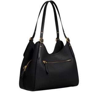 COACH Bella Black Leather Women's Shoulder Bag